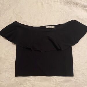 ZARA knit crop top- off the shoulder